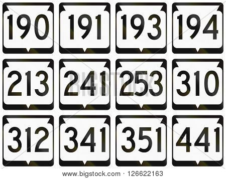 Collection Of Wisconsin Route Shields Used In The Usa