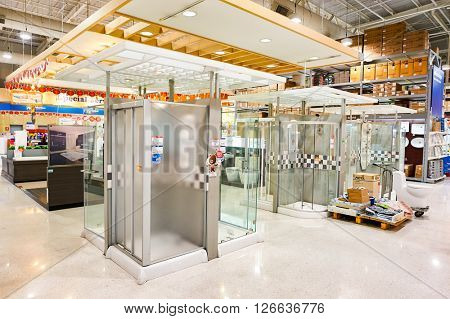 PATTAYA, THAILAND - FEBRUARY 24, 2016: inside HomePro store. The store provide advice and facilities for installation and maintenance of a wide range of domestic features