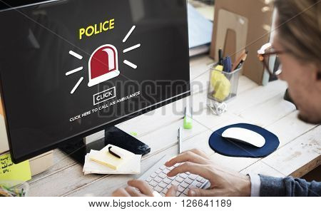 Police Force Cop Municipale Surveillance Officer Law Concept
