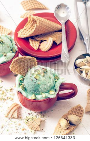 Ice Cream With Pistachios