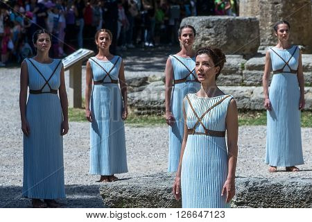Last Rehersal Of The The Lighting Ceremony Of The Flame For The Games “rio 2016” And The Tor