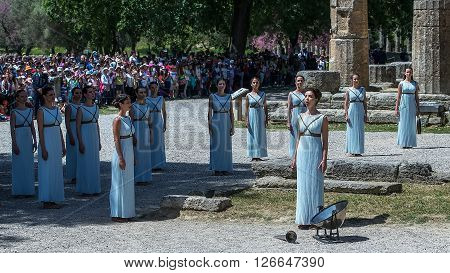 Last Rehersal Of The The Lighting Ceremony Of The Flame For The Games “rio 2016” And The Tor