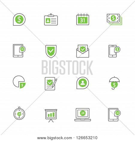 eps 10 vector icons business theme line icon