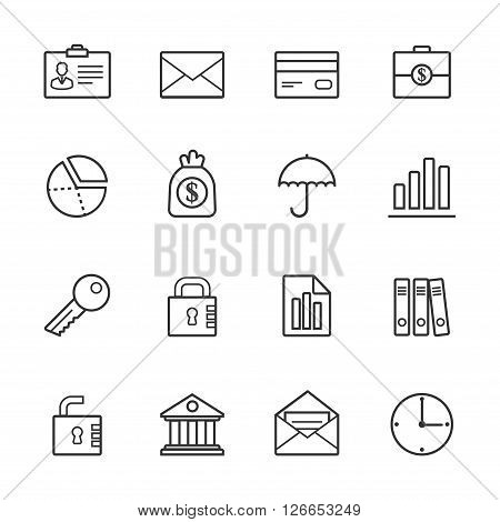 eps 10 vector icons banking theme line icon
