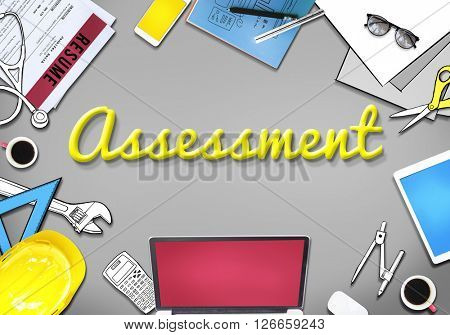 Assessment Evaluation Review Examination Concept