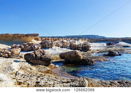 Beautiful sea shore in Cyprus