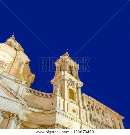 Sant'Agnese in Agone church on the Piazza Navona, Rome, Italy