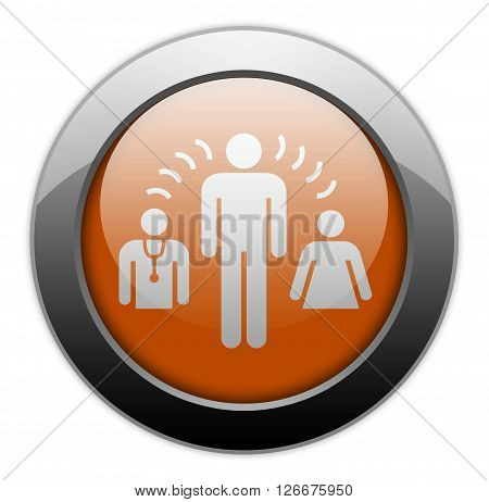Icon Button Pictogram with Interpreter Services symbol