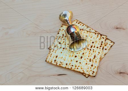 Matzo passover with wine and matzoh jewish passover bread Pesach Still-life with wine and matzoh