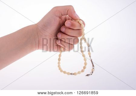 Hand Holding A Tespih