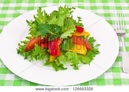 Tomato, Sweet Pepper with Lettuce Salad Studio Phoro