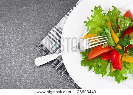 Tomato, Sweet Pepper with Lettuce Salad Studio Phoro
