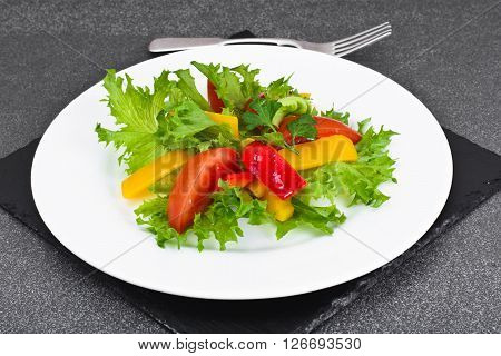 Tomato, Sweet Pepper with Lettuce Salad Studio Phoro