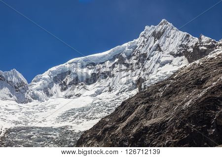 Peruvian Andes and Ranrapalca peak (6162 m) Peru