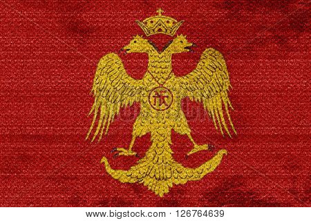 Byzatine eagle flag with some soft highlights and folds