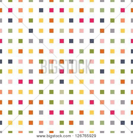 Seamless pattern of colored blocks squares line geometry on isolated background for wrapping paper and Wallpaper