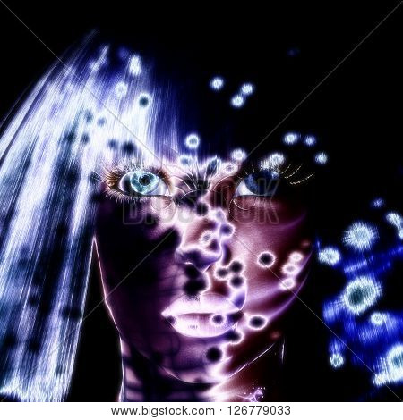 3D Illustration; 3D Rendering Of A Mystic Female