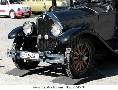 US car 1928 Buick exposed to retro parade in the town of Sliven, Bulgaria, April 16.2016