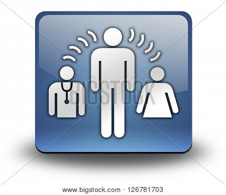 Icon Button Pictogram with Interpreter Services symbol