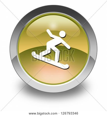 Image Photo Icon Button Pictogram with Snowboarding symbol