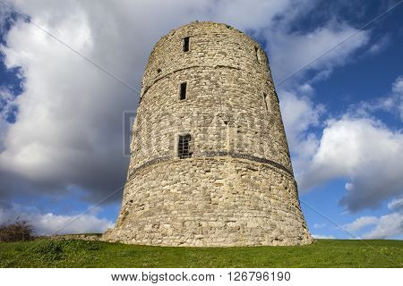 The remains of the historic Hadleigh Castle in Essex England