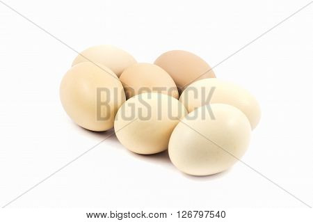 many fresh eggs isolated on white background
** Note: Shallow depth of field