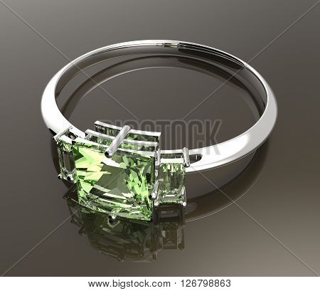 Wedding rings with diamonds.. Fashion jewelry. 3d digitally rendered illustration
