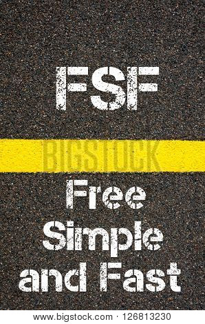 Business Acronym Fsf Free Simple And Fast