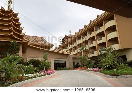 Side, ANTALYA, TURKEY - JUNE 02, 2015: Modern building in east style in Side, Turkey.