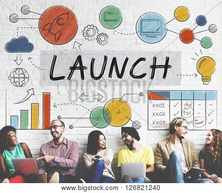 Launch Growth Analysis Data Information Statr up Concept