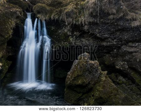 waterfall. flowing water