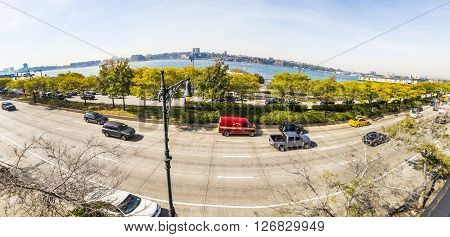 Street View To 12Th Avenue And River Hudson River In The Neighborhood Midtown In New York