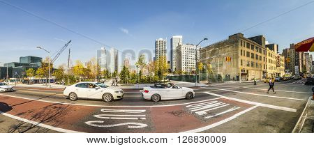 Street View With People In The Neighborhood Hells Kitchen  In New York