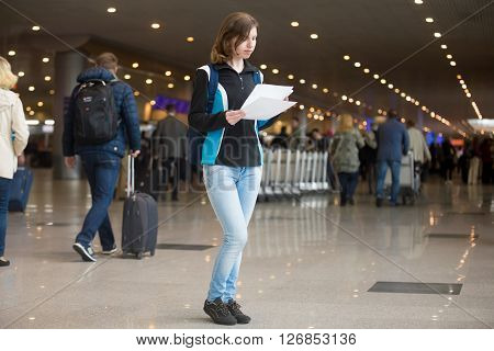 Girl With E-tickets