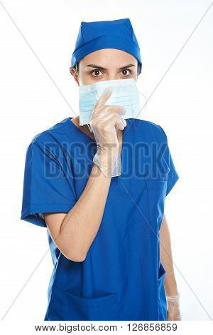 Doctor Holding Mask