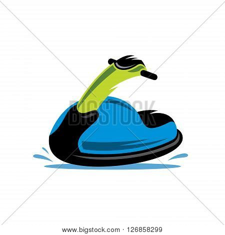 Detailed jet scooter Isolated on a White Background