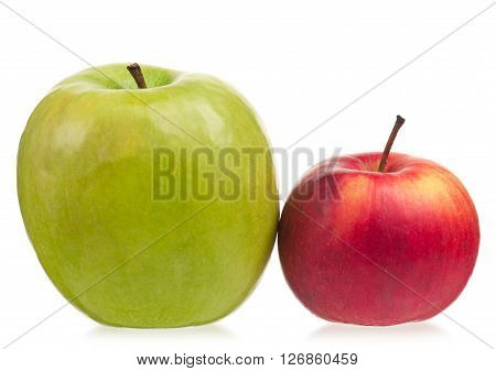 Fresh ripe apples isolated on white background