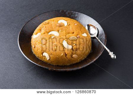 Moong Dal Halwa - a sweet dish from India, Indan Sweet Halwa made from Moong Dal, moong dal sweet sheera or shira cooked in pure ghee
