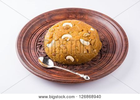 Moong Dal Halwa - a sweet dish from India, Indan Sweet Halwa made from Moong Dal, moong dal sweet sheera or shira cooked in pure ghee