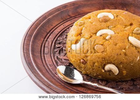 Moong Dal Halwa - a sweet dish from India, Indan Sweet Halwa made from Moong Dal, moong dal sweet sheera or shira cooked in pure ghee