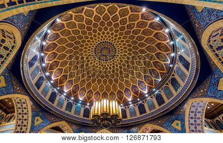 DUBAI UAE-FEBRUARY 01: Interior of Ibn Battuta Mall store on February 01 2016. Each salesroom is decorated in the style of different country.