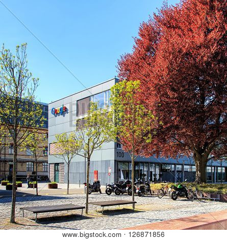 Zurich, Switzerland - 20 April, 2016: Google office building on Brandschenkestrasse street. Google is a multinational technology company specializing in Internet-related services and products.