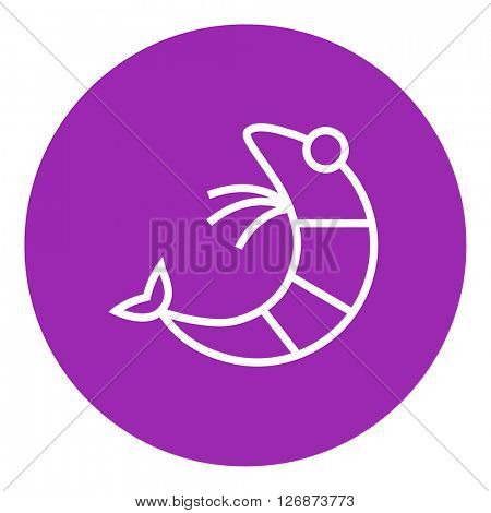 Shrimp line icon.