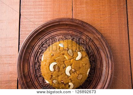 Moong Dal Halwa - a sweet dish from India, Indan Sweet Halwa made from Moong Dal, moong dal sweet sheera or shira cooked in pure ghee