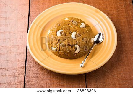 Moong Dal Halwa - a sweet dish from India, Indan Sweet Halwa made from Moong Dal, moong dal sweet sheera or shira cooked in pure ghee