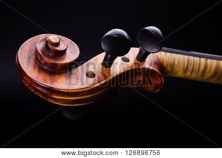 Close View Of Violin Pegbox