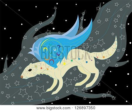 The polecat goes on the Milky Way