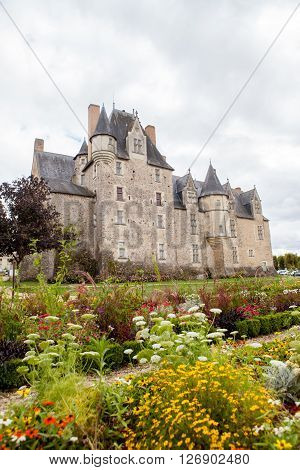 French Famous Fortress Landmark Building In The Town Of Bauge