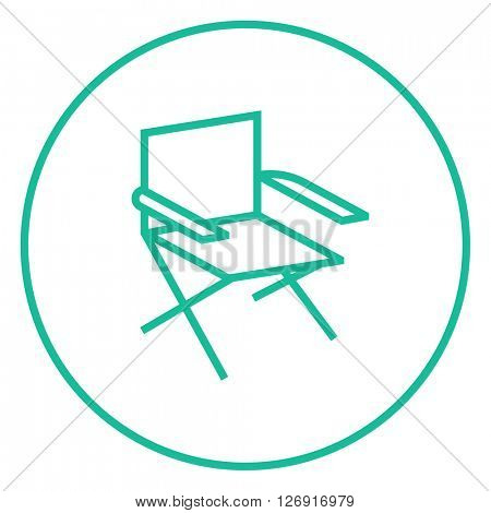 Folding chair line icon.