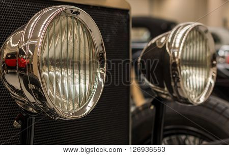 1924 Rools Royce Silver Ghost front head lights.